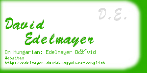 david edelmayer business card